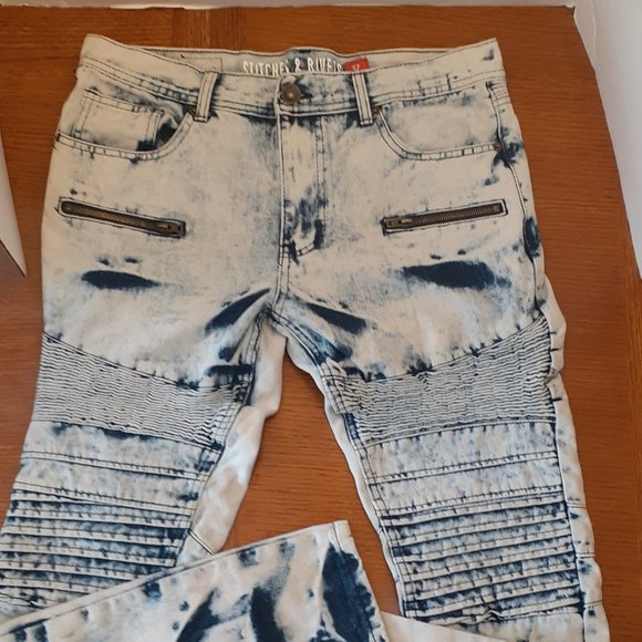 Stitches & Rivets Jeans Stitches Rivets Acidwashed Jeans Size 32